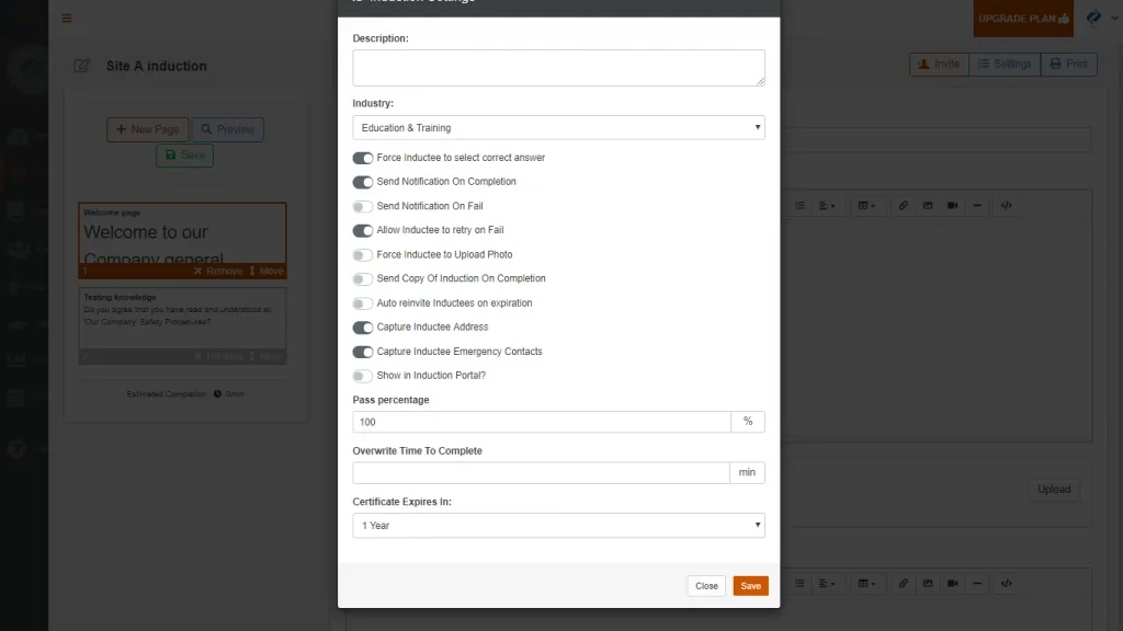 online induction settings uk