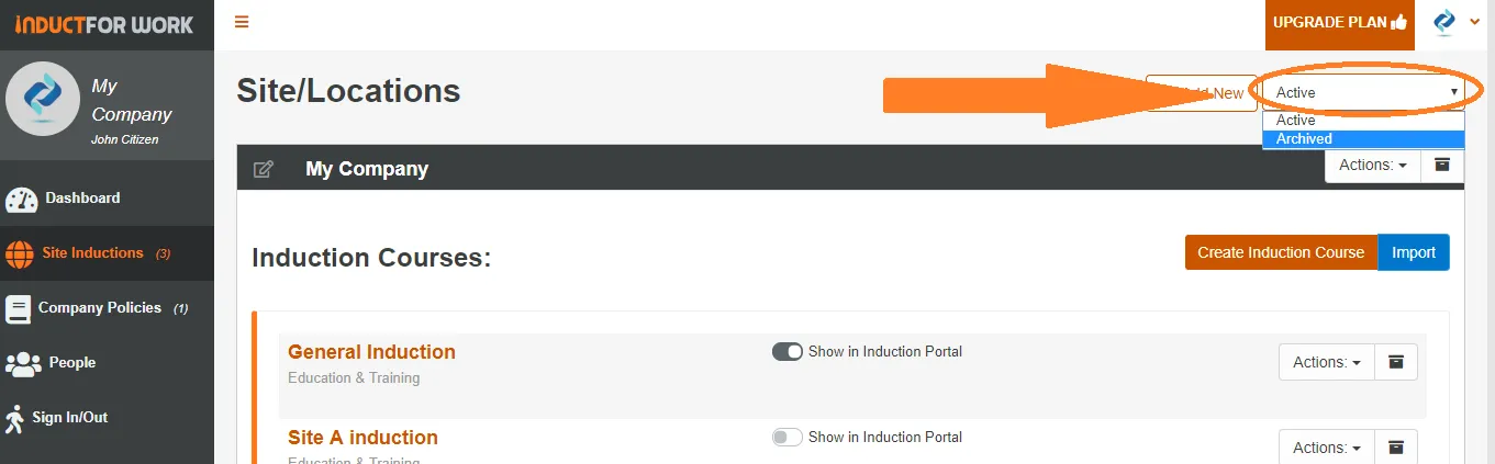 How to archive the portal