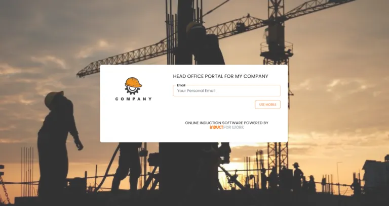 Induction Training Login Page UK