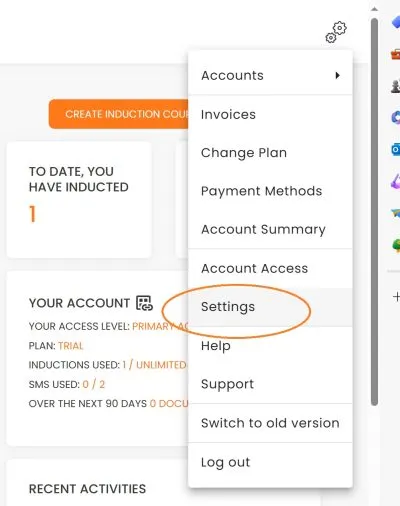 2 Logo and Settings – Induction Training 9 2 Logo and Settings - Induction Training 9